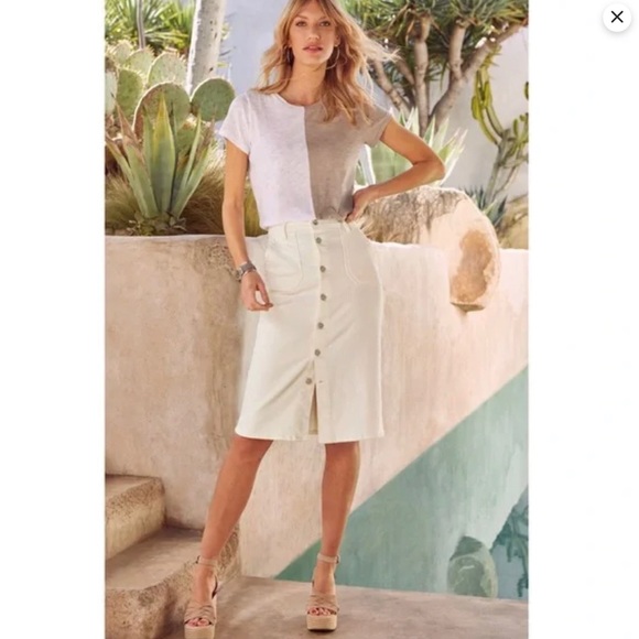 PAIGE Meadow Midi Skirt with Utility Patch - off white - Picture 6 of 6